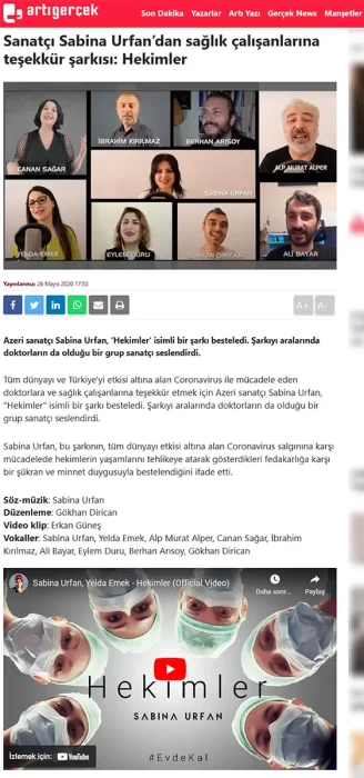 2020.05.26, Artı Gerçek, HEKİMLER